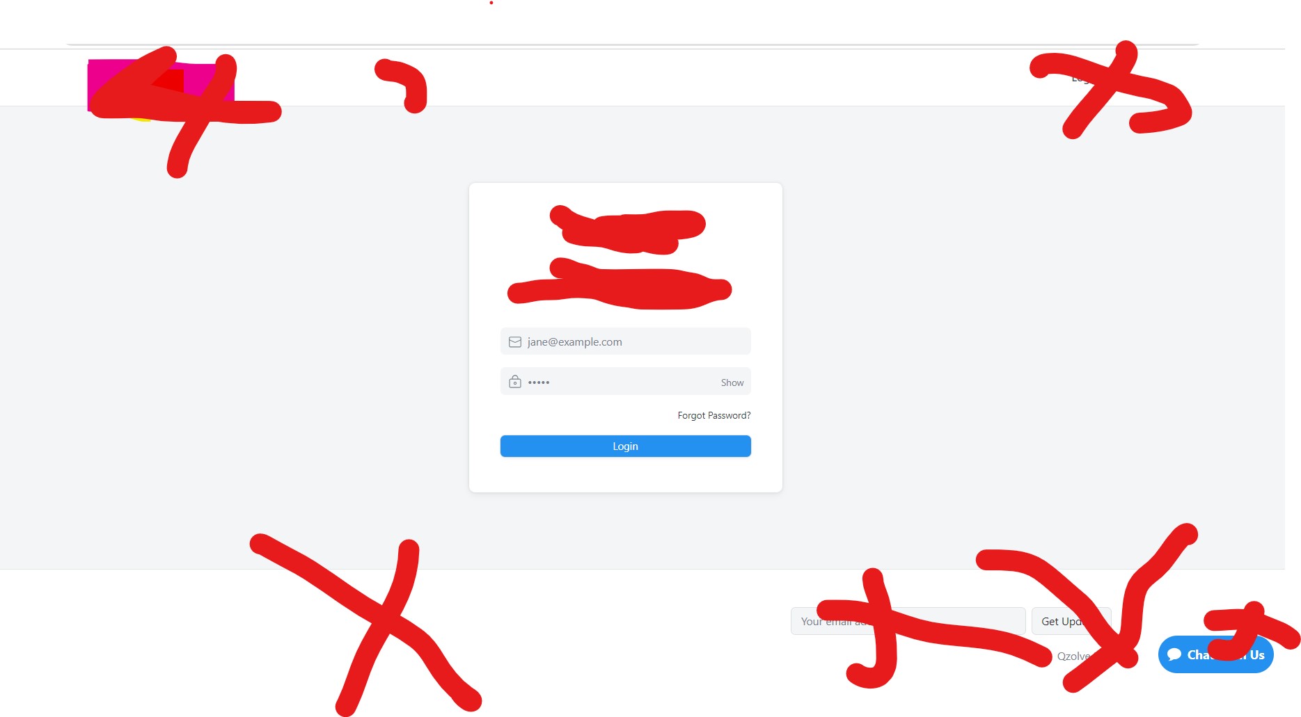 Is there any option to remove header and footer in login page