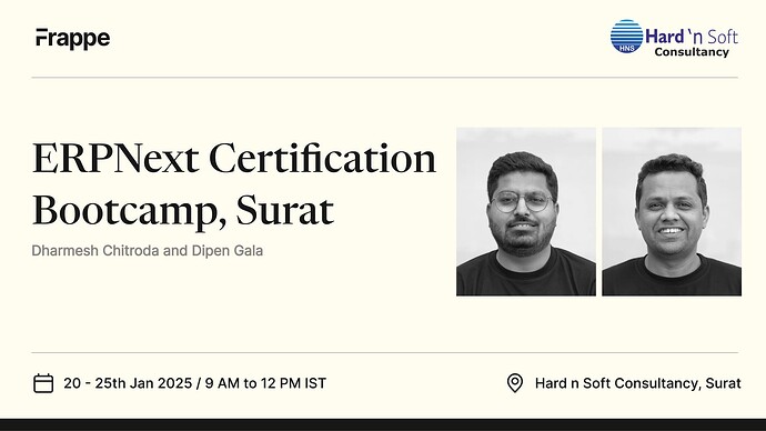 ERPNext Training  Bootcamp - surat