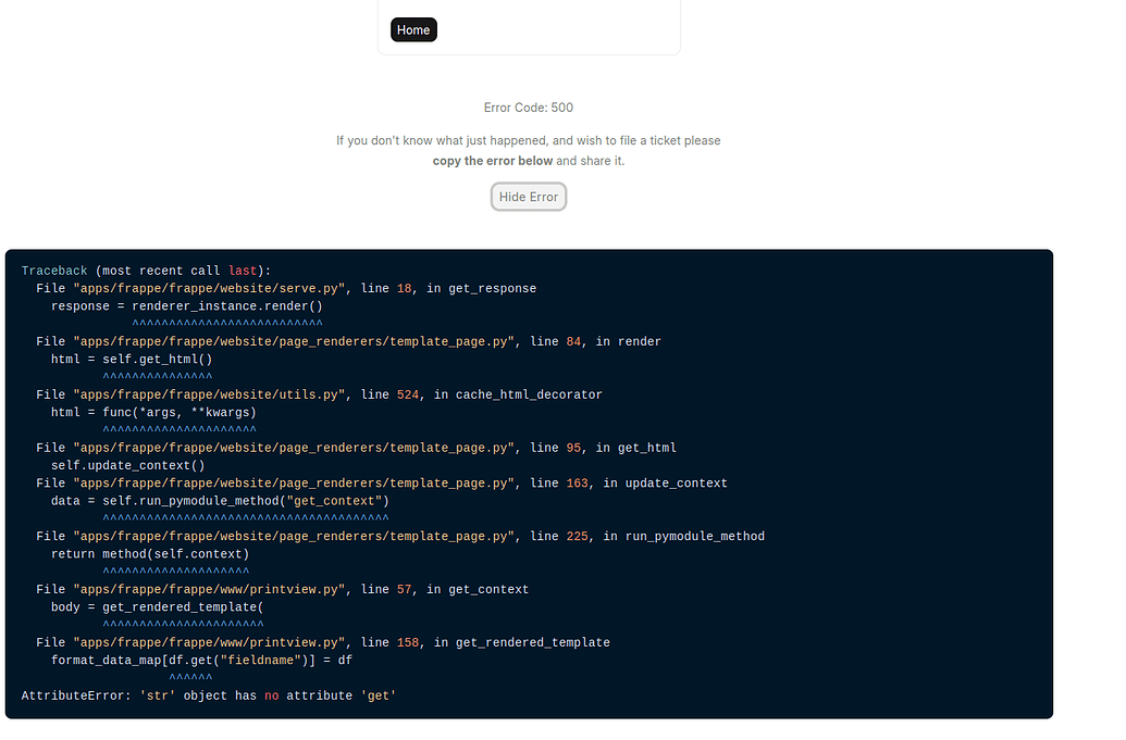 Bug while Printing in Custom Format - ERPNext - Frappe Forum