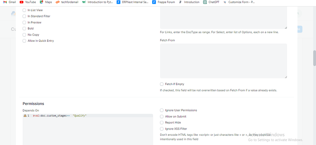 Need stages of criteria should show in html when select the stage in ...