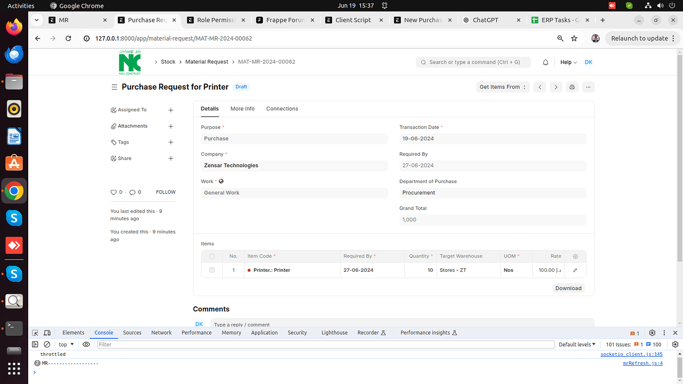 ERPNEXT workflow settings - ERPNext - Frappe Forum