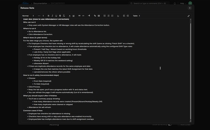 Text Editor Frappe App