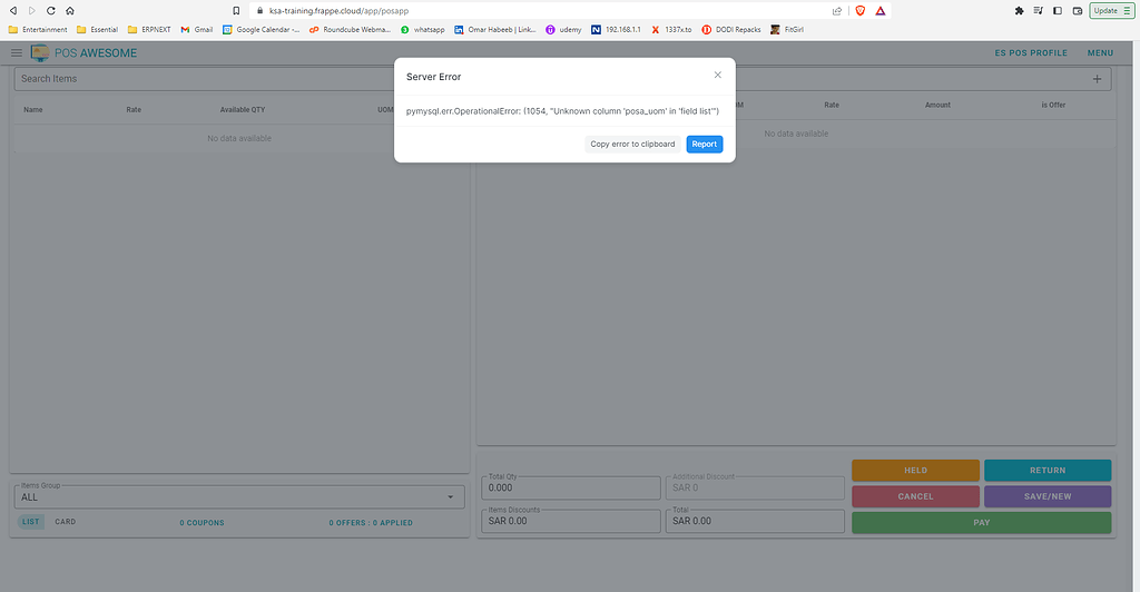 POS Awesome cloud installation - ERPNext - Frappe Forum