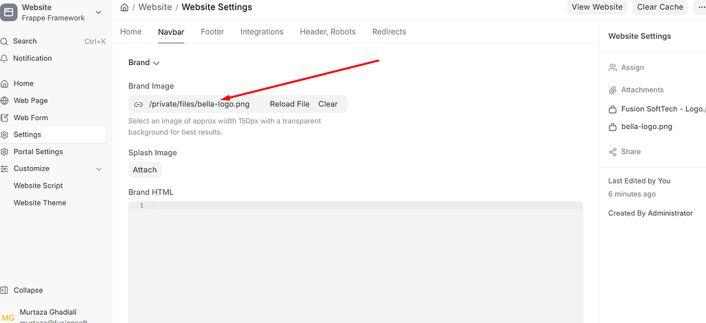 Brand Image not change in version 16 - erpnext - Frappe Forum