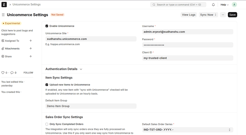 ERPNext - Unicommerce Integration - Customize ERPNext - Frappe Forum