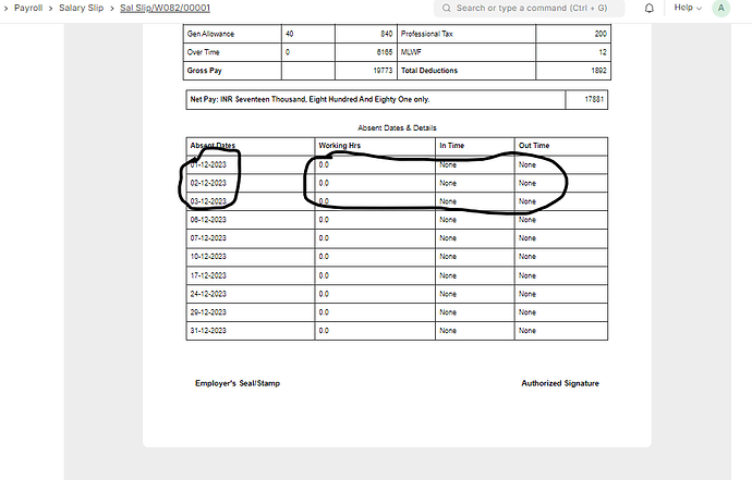 ERPnext Salary Slip Print Format