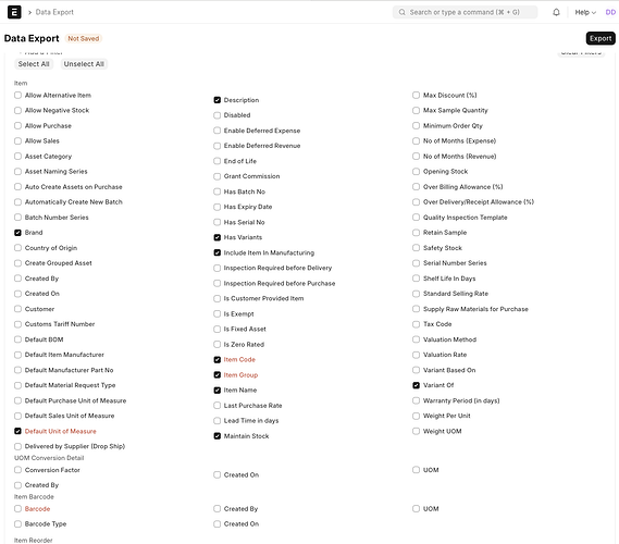 item_data_export_screenshot