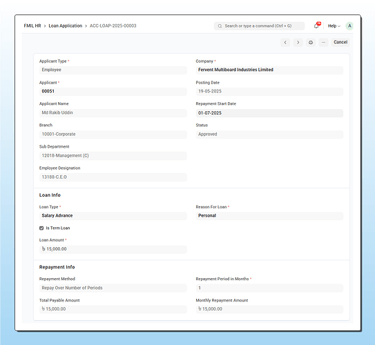 Loan Application
