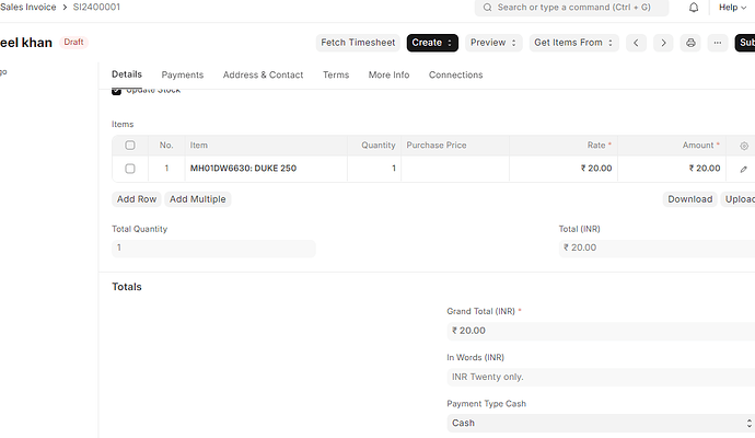 SI_LastPurchasePriceOfItem need to be fetched in Sales Invoice Item