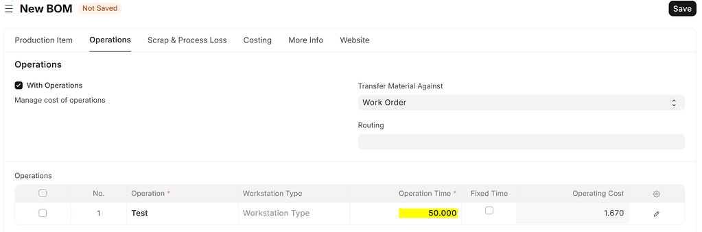 Change Operation time in BOM from minutes to hours - ERPNext - Frappe Forum