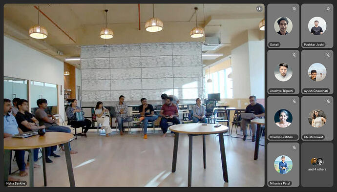 A screenshot from our all-hands meet