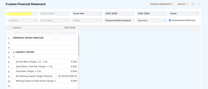 Financial Ratios Analysis