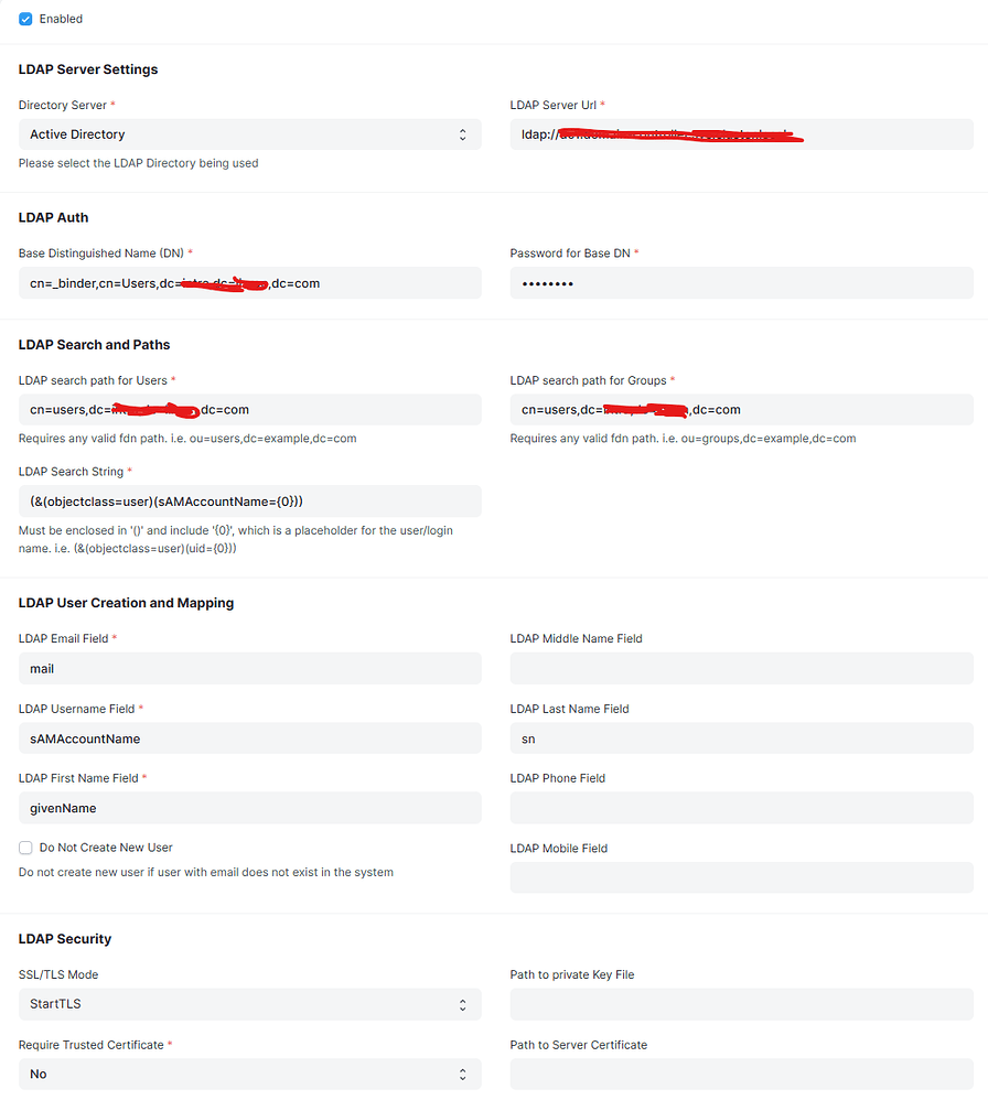 LDAP integration does not consider the configured group mapping ...