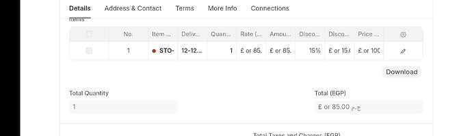 Sales order applied pricing rule