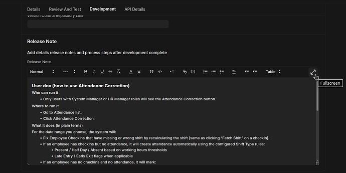 Text Editor FullScreen