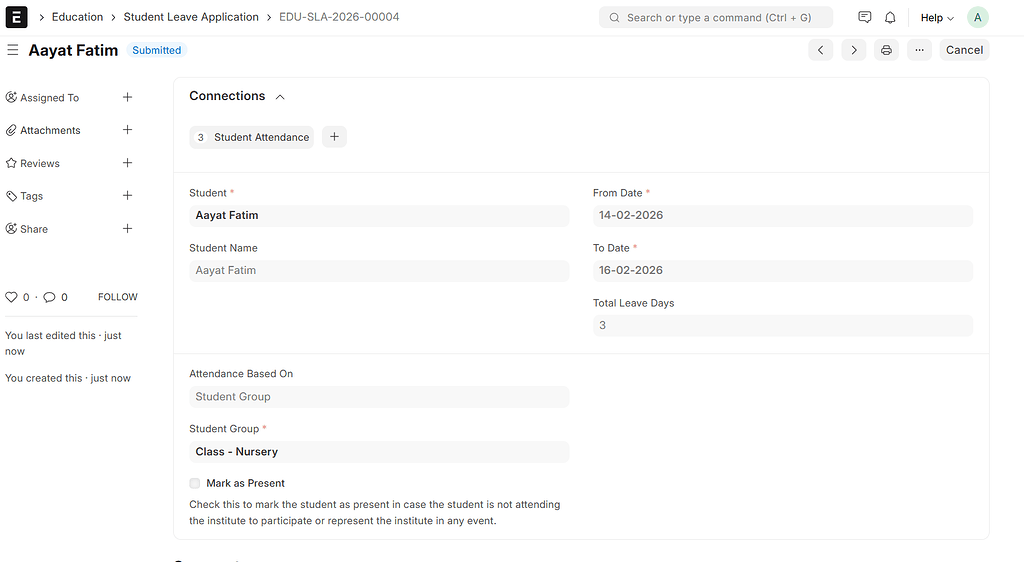 Student Date Unable to take attendance using Student Attendance Tool - Education ...