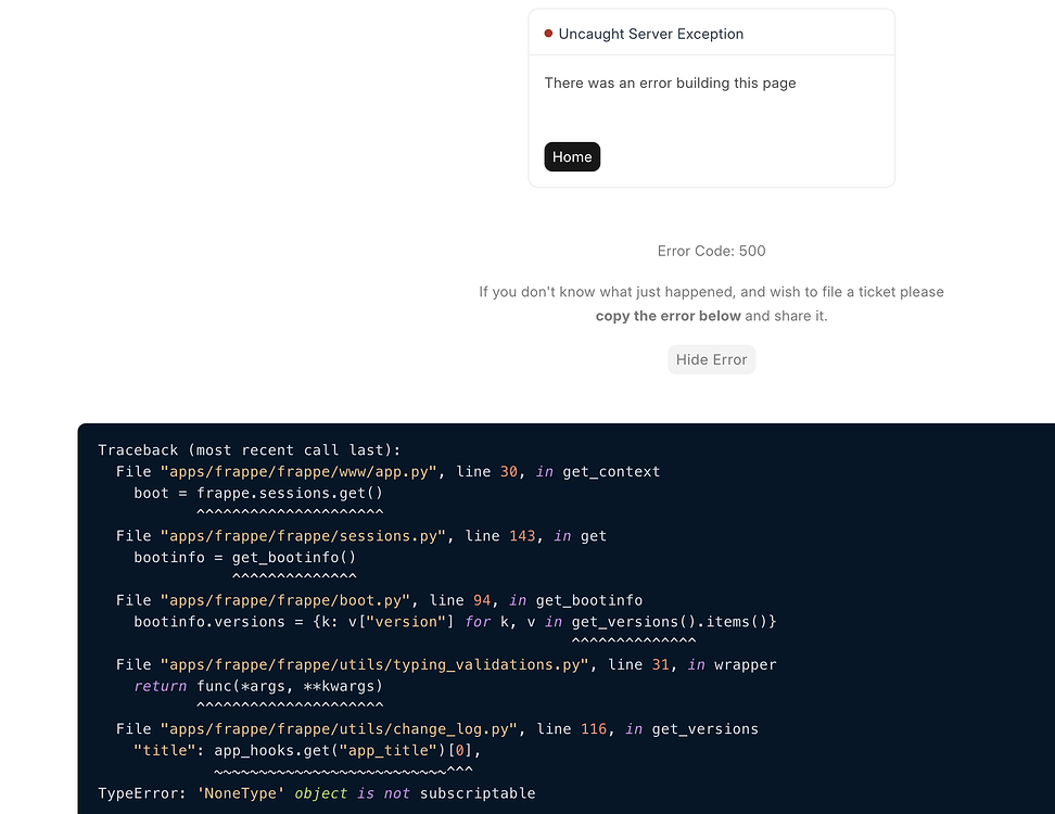 Custom app installation throwingerror - ERPNext - Frappe Forum