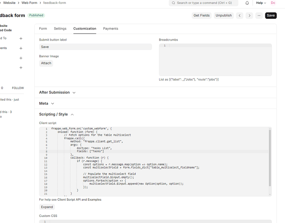 How to add table Multiselect in Web Form - Customize ERPNext - Frappe Forum