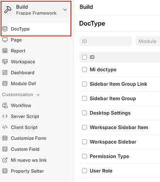 Top left sidebar icon when predefined sidebar item is selected