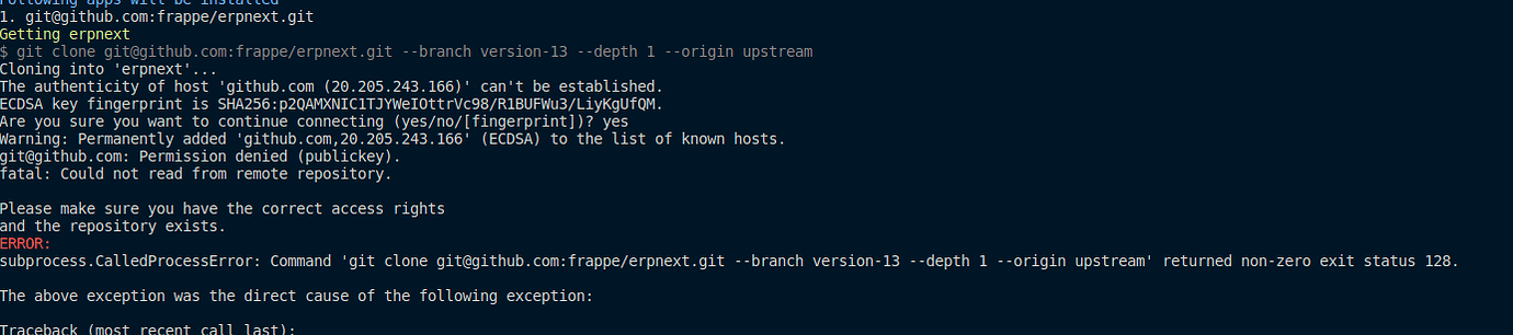 Installing frappe erpnext for development setup throught installer.sh ...