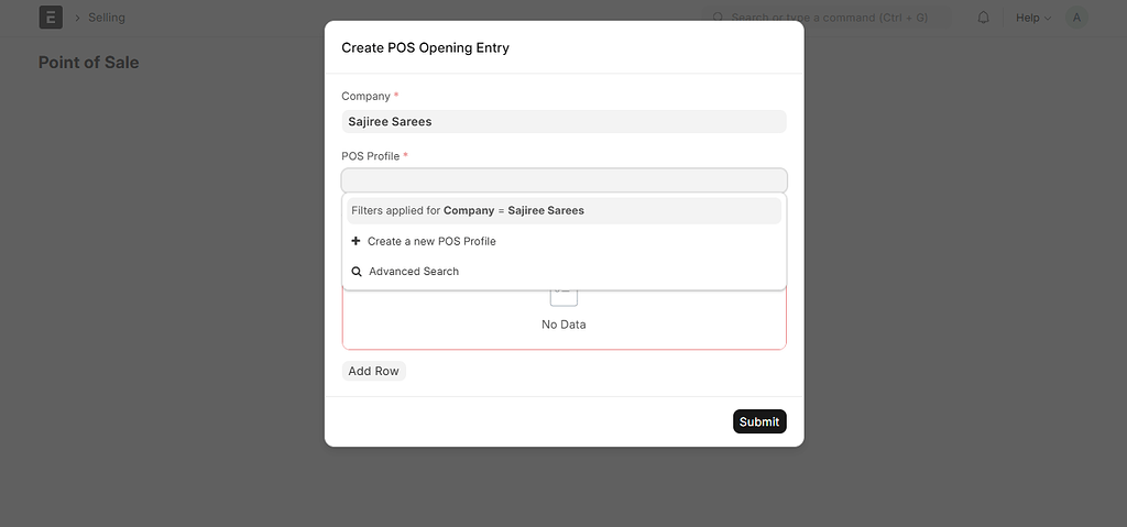 Error in POS setup - Customize ERPNext - Frappe Forum