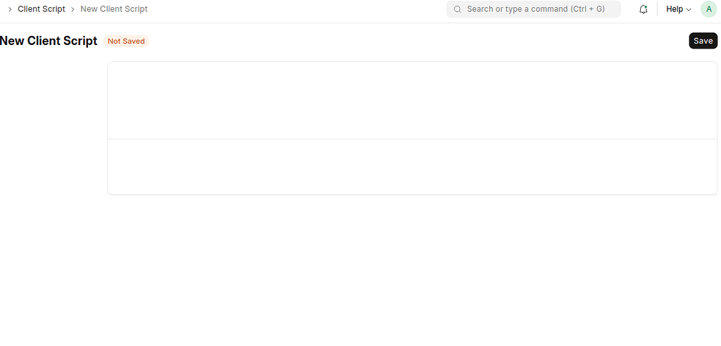 The Client Script page turns blank when I try to add a new script ...