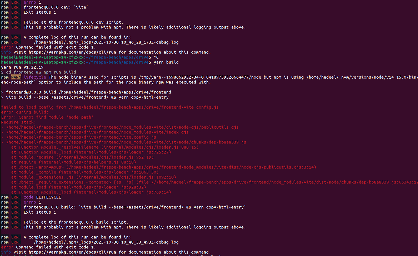 Frappe drive install error - App Development - Frappe Forum