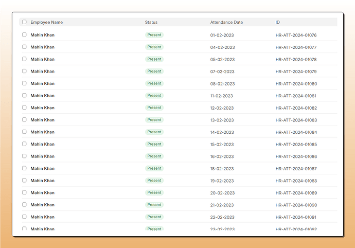 attendance