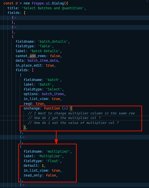 Patch other column based when other column changed in a table inside ...