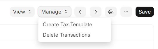 Company (Delete Transactions)