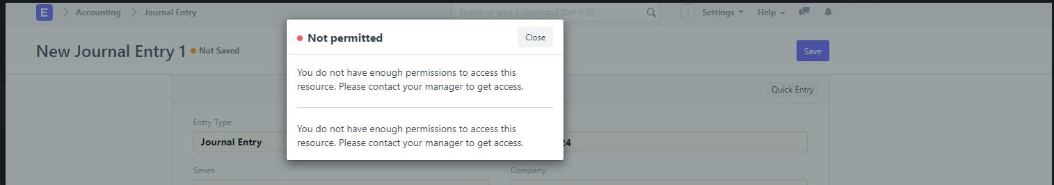 Error: You do not have enough permissions to access this resource when ...