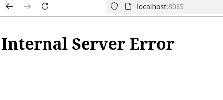 Internal server error