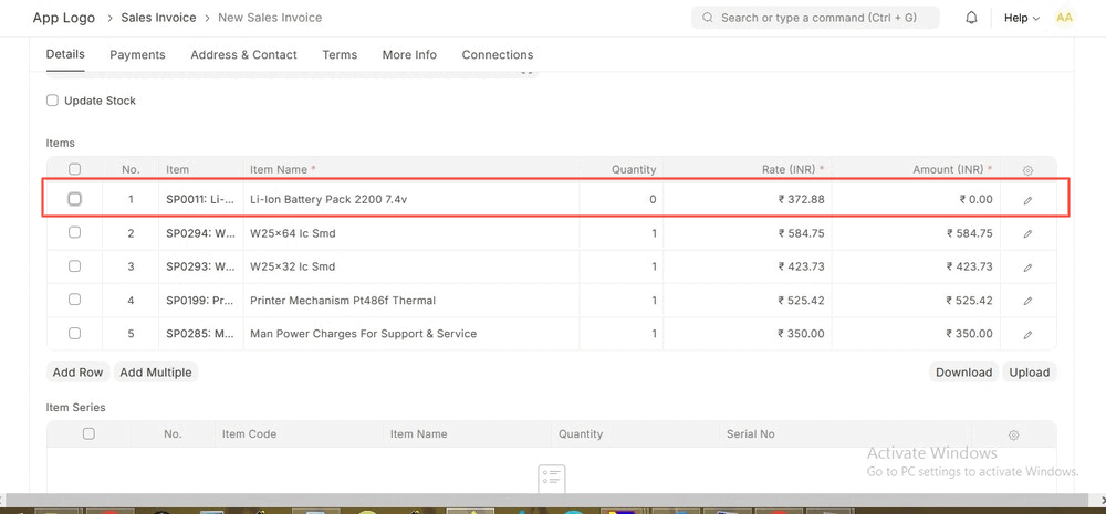 Random Inboive Issue: Random Items Appearing in Sales Order and Sales Invoice ...
