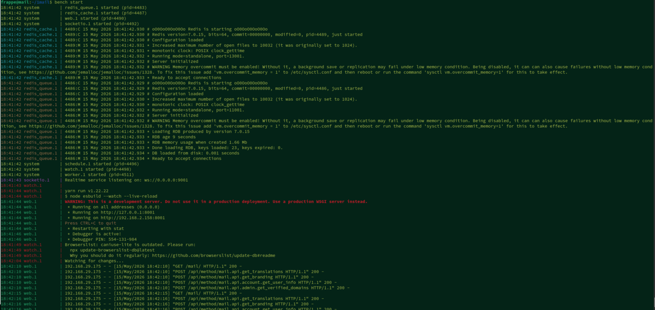 Socketio error in the mail app - Frappe Forum