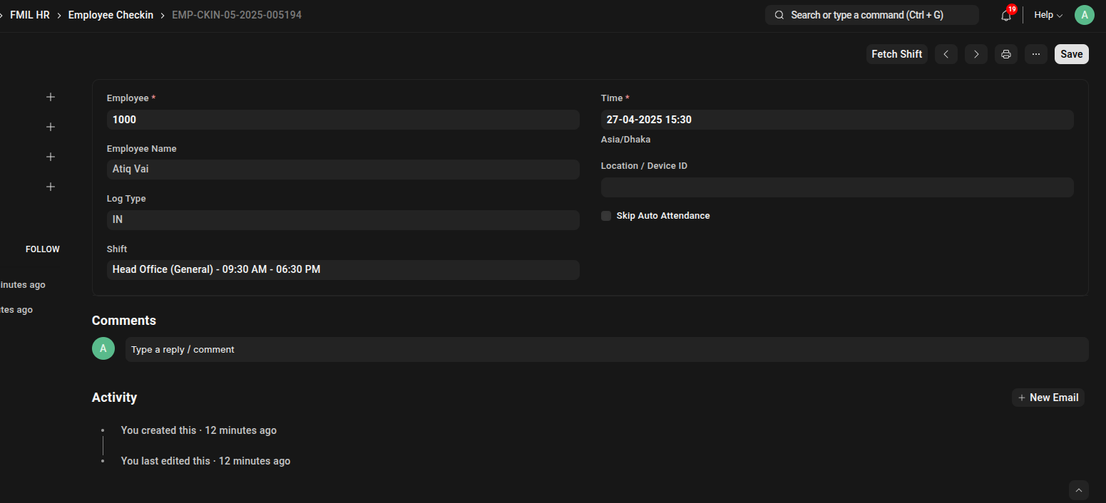 Same Date Multiple Attendances Despite Having Shift Assignment