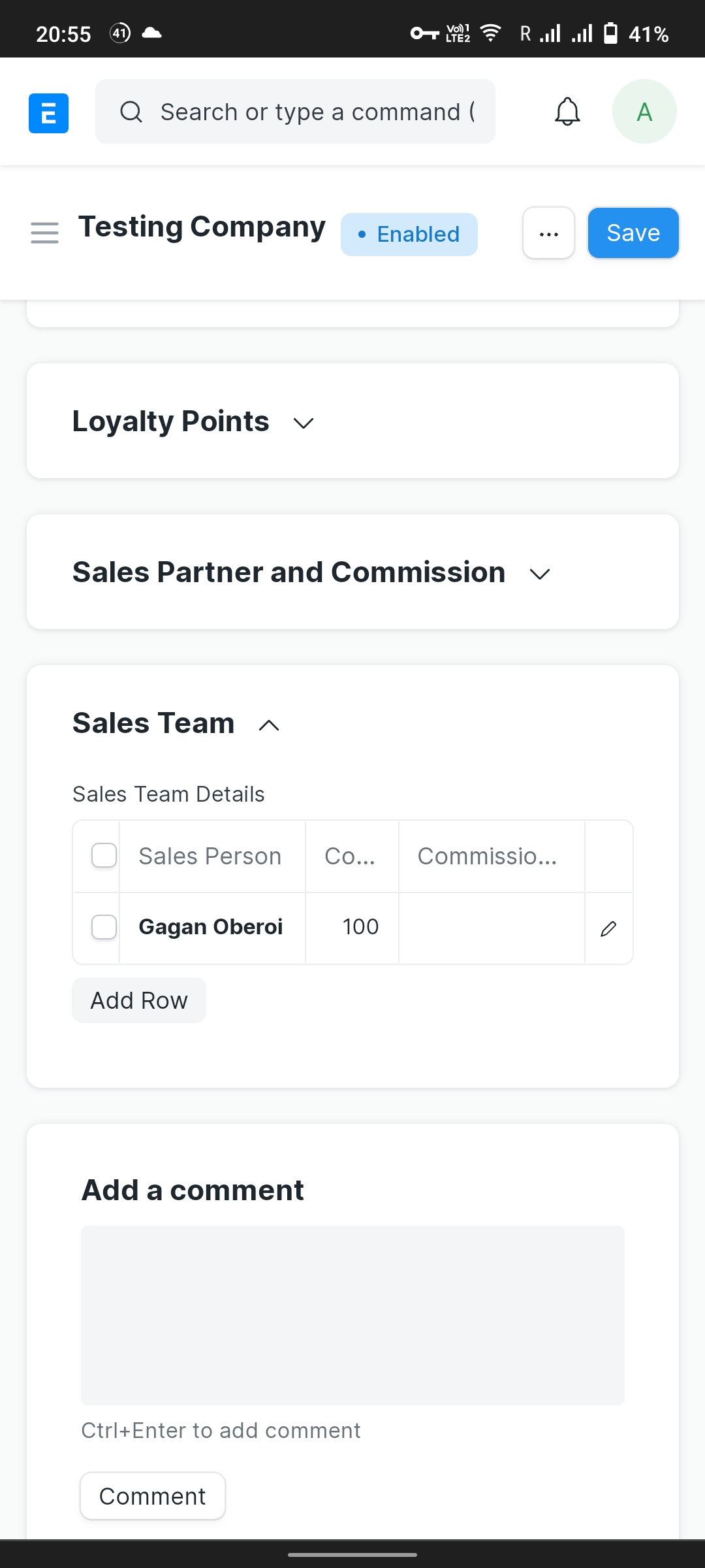 How to auto update sales person field when customer is selected in